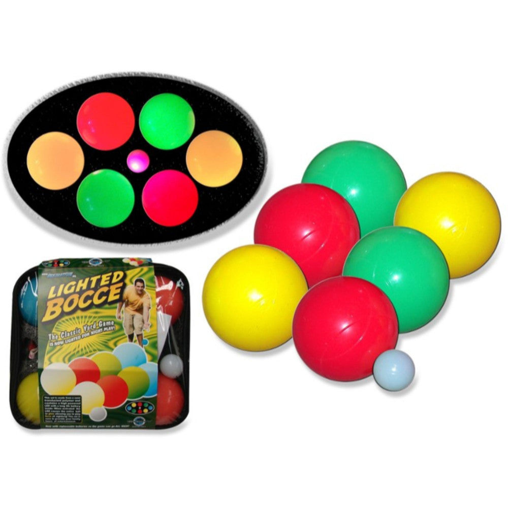 Water Sports Illuminated LED Bocce Ball Set for Nighttime Play