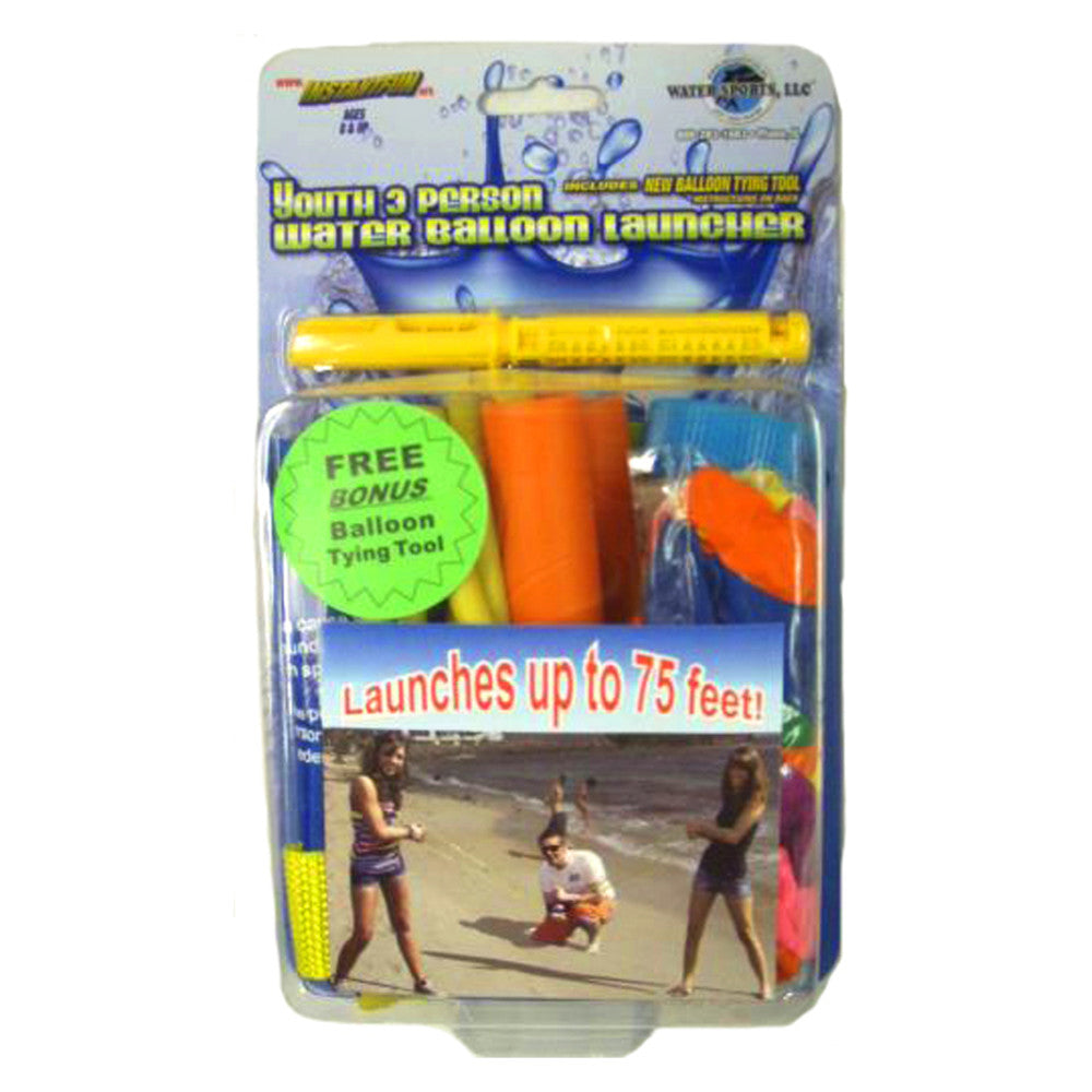 Water Sports Youth 3-Person Water Balloon Launcher Kit