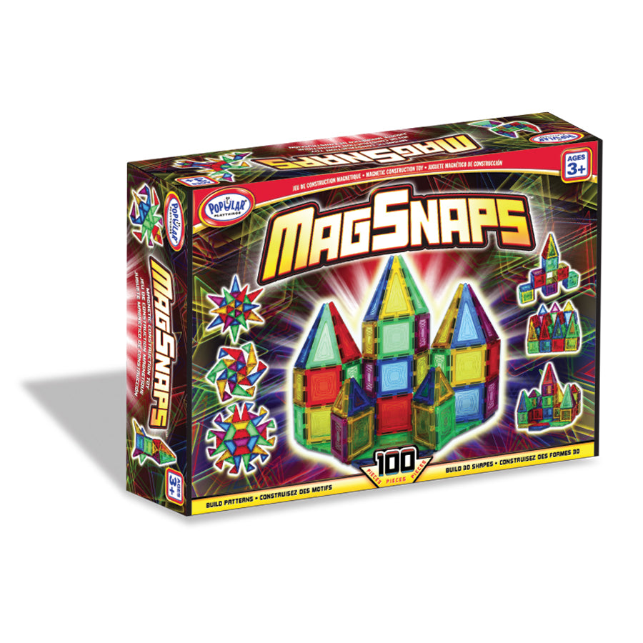 Popular Playthings MagSnaps 100 Piece Magnetic Building Set