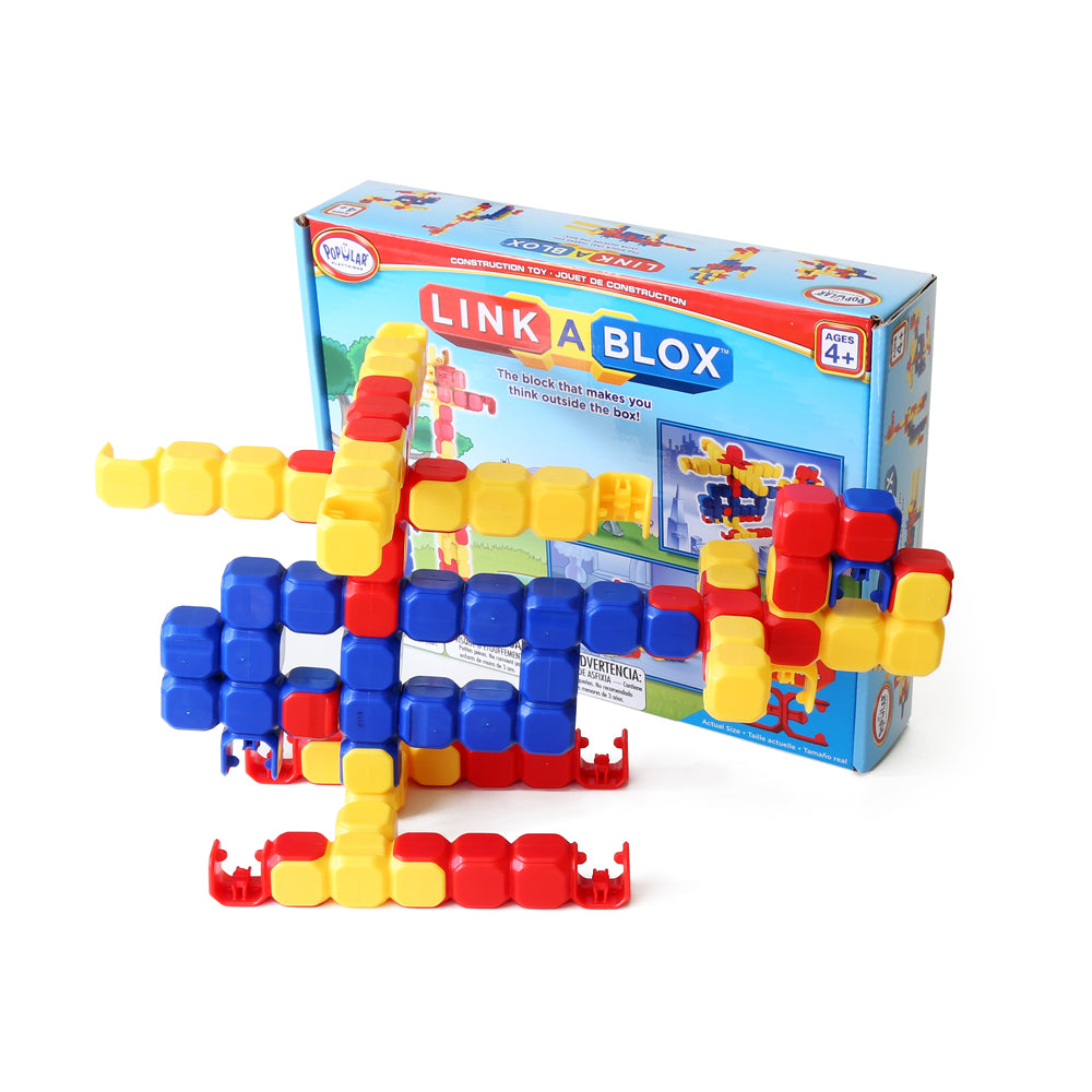 Popular Playthings LinkaBlox 60-Piece Building Set - STEM Educational Toy