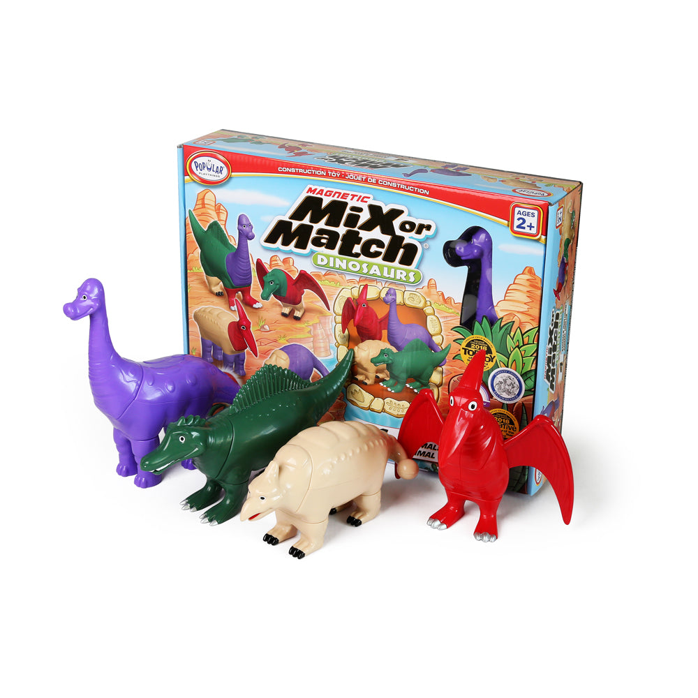 Popular Playthings Magnetic Mix or Match Dinosaurs Set #2 - Interactive Toy