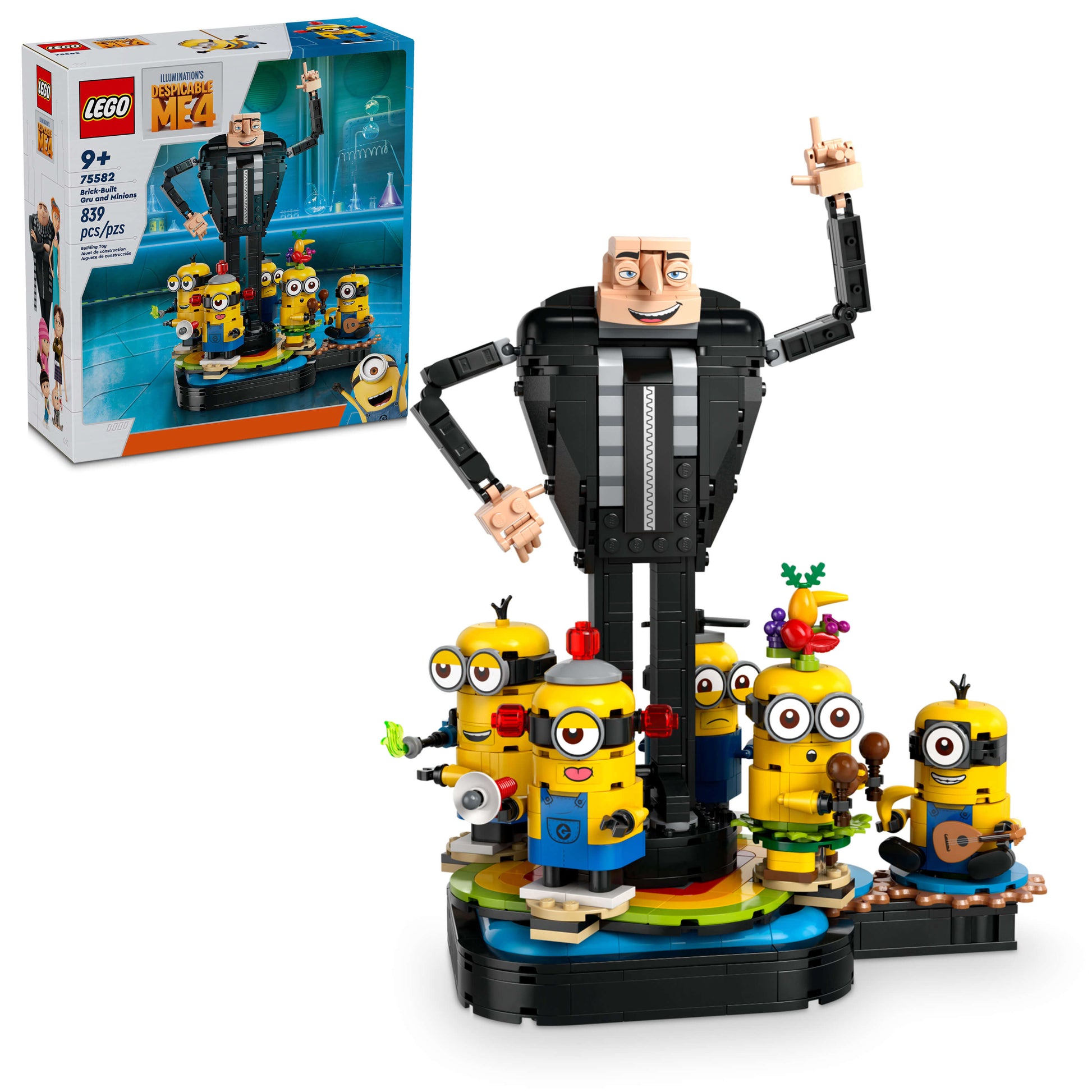 LEGO Despicable Me 4 Brick-Built Gru and Minions Set 75582