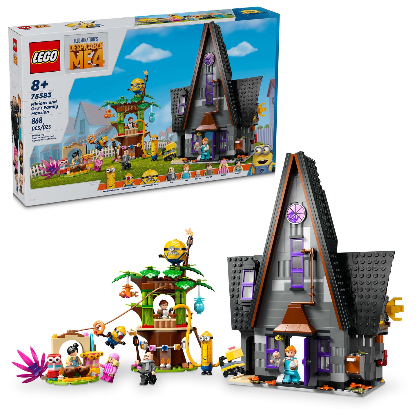 LEGO Despicable Me 4 Minions and Gru's Family Mansion 75583