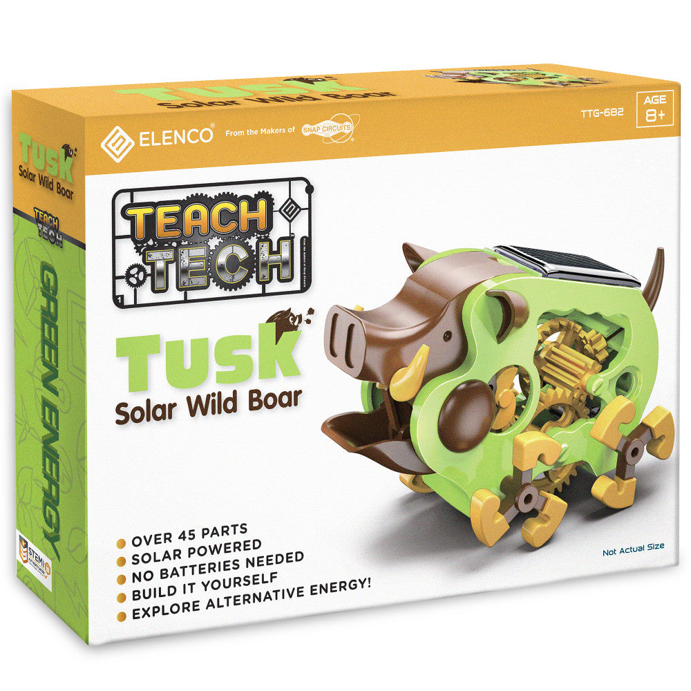 Teach Tech Tusk Wild Boar Solar Robot Crawler - STEM Building Set for Kids