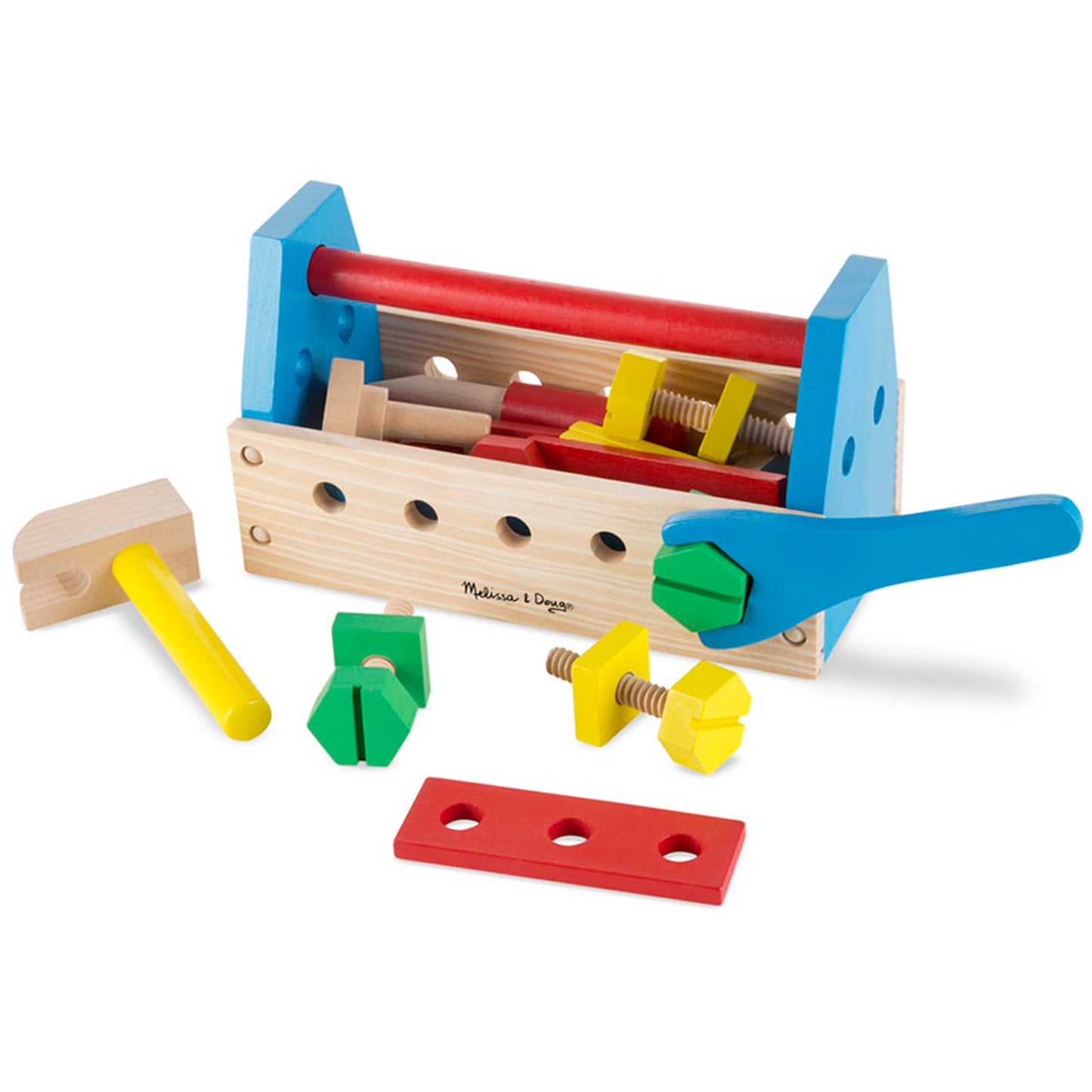 Melissa & Doug 24-Piece Wooden Take-Along Tool Kit - Pretend Play Set