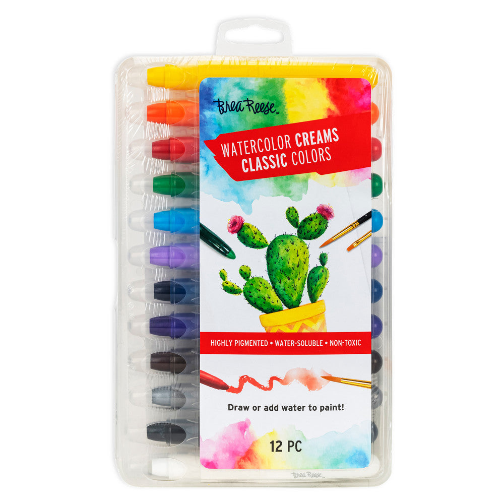 Brea Reese: Watercolor Creams - Classic Colors 12pc - Draw Or Paint