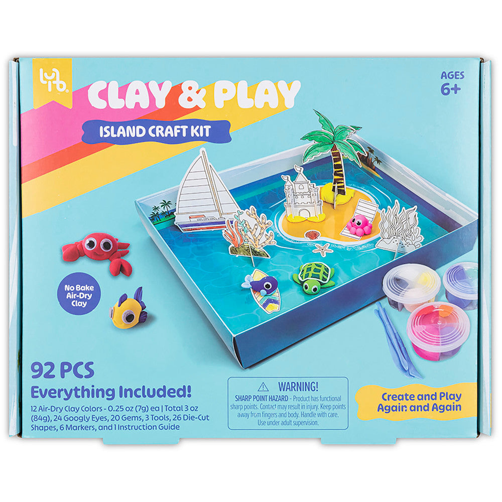 Little Yellow Bicycle: Clay & Play: Island Adventure Craft Kit - 92pcs