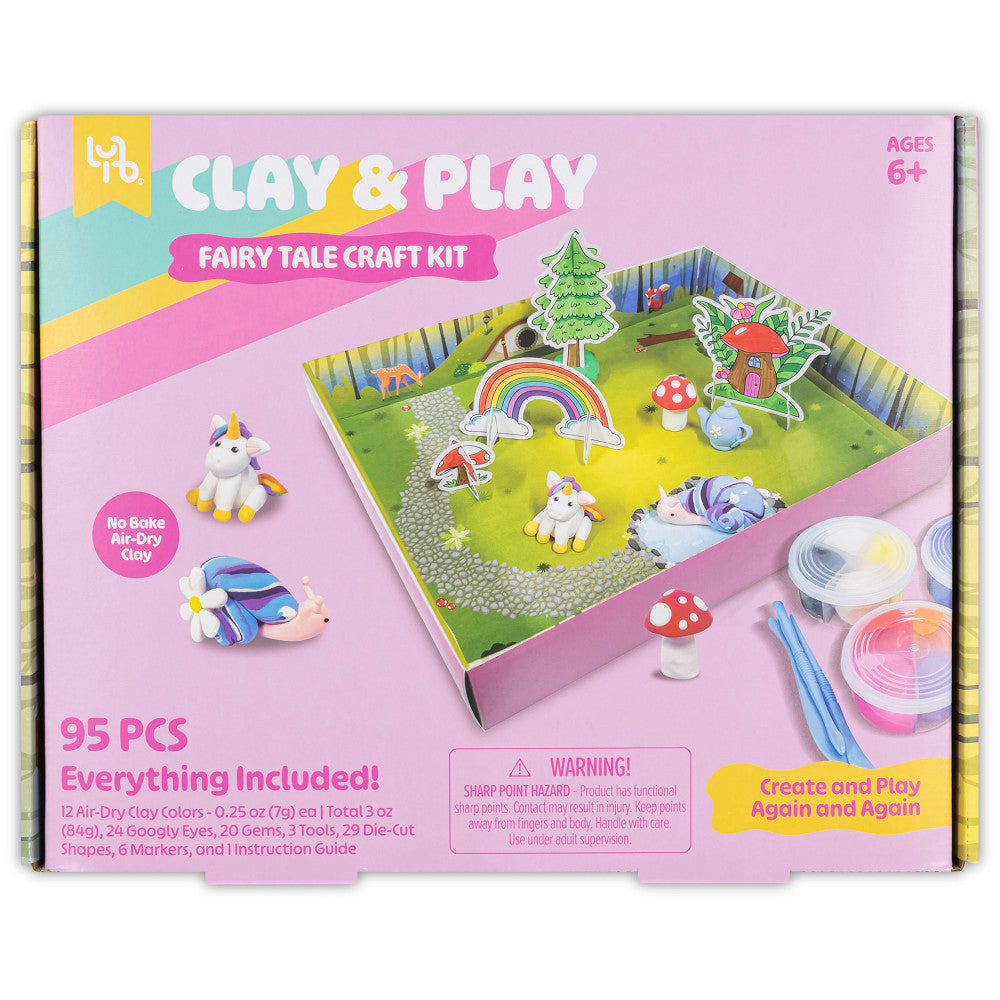 Little Yellow Bicycle: Clay & Play: Fairy Tale Friends Craft Kit - 95pcs