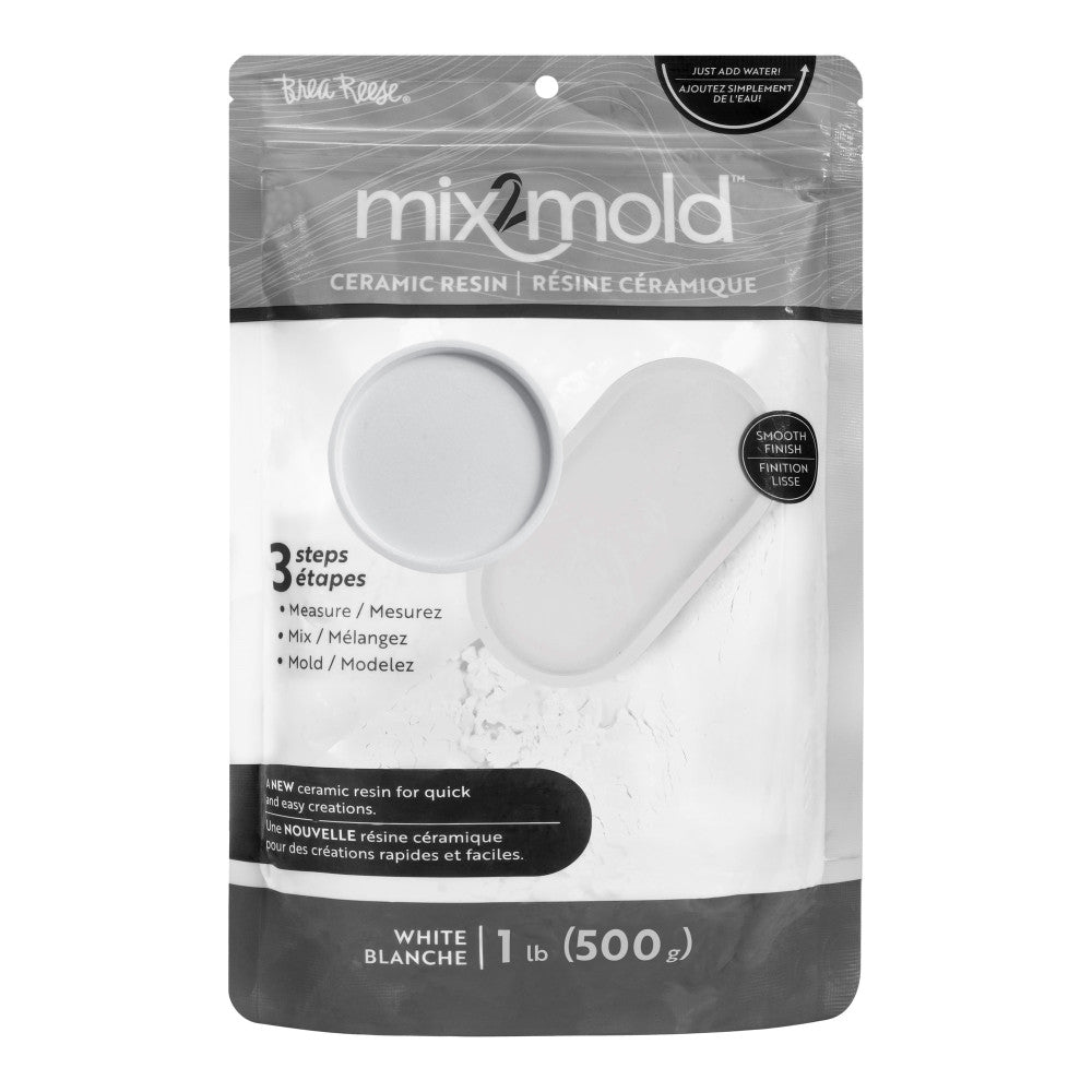 Brea Reese: Mix2Mold Ceramic Resin - White Powder 1lb Bag - 500g