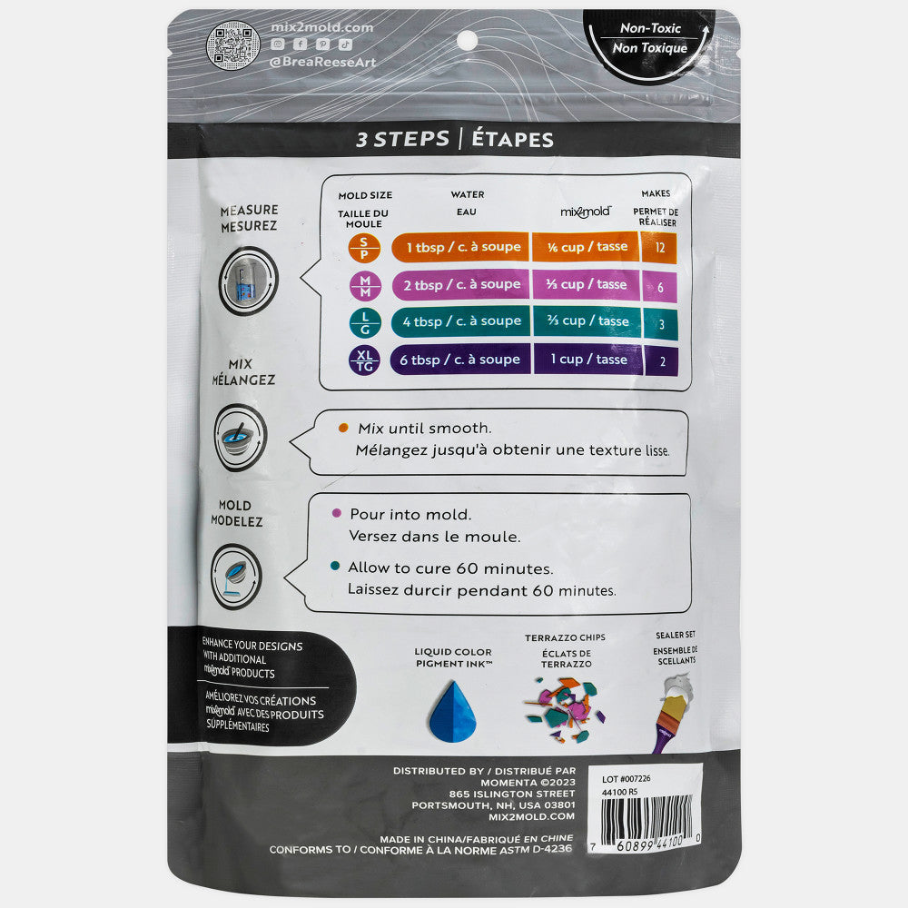 Brea Reese: Mix2Mold Ceramic Resin - White Powder 2lb Bag - 1000g