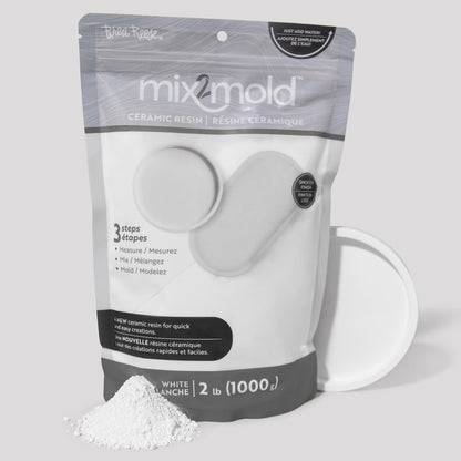 Brea Reese: Mix2Mold Ceramic Resin - White Powder 2lb Bag - 1000g