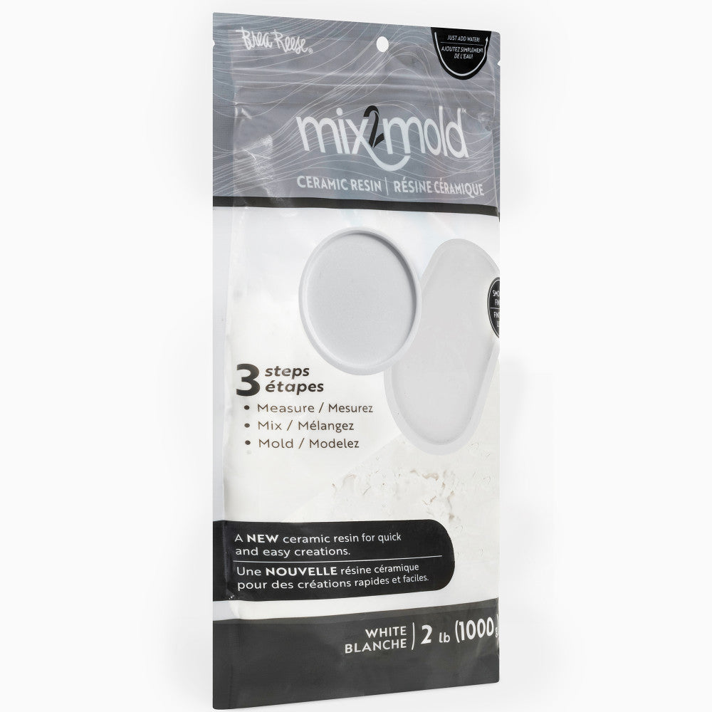 Brea Reese: Mix2Mold Ceramic Resin - White Powder 2lb Bag - 1000g