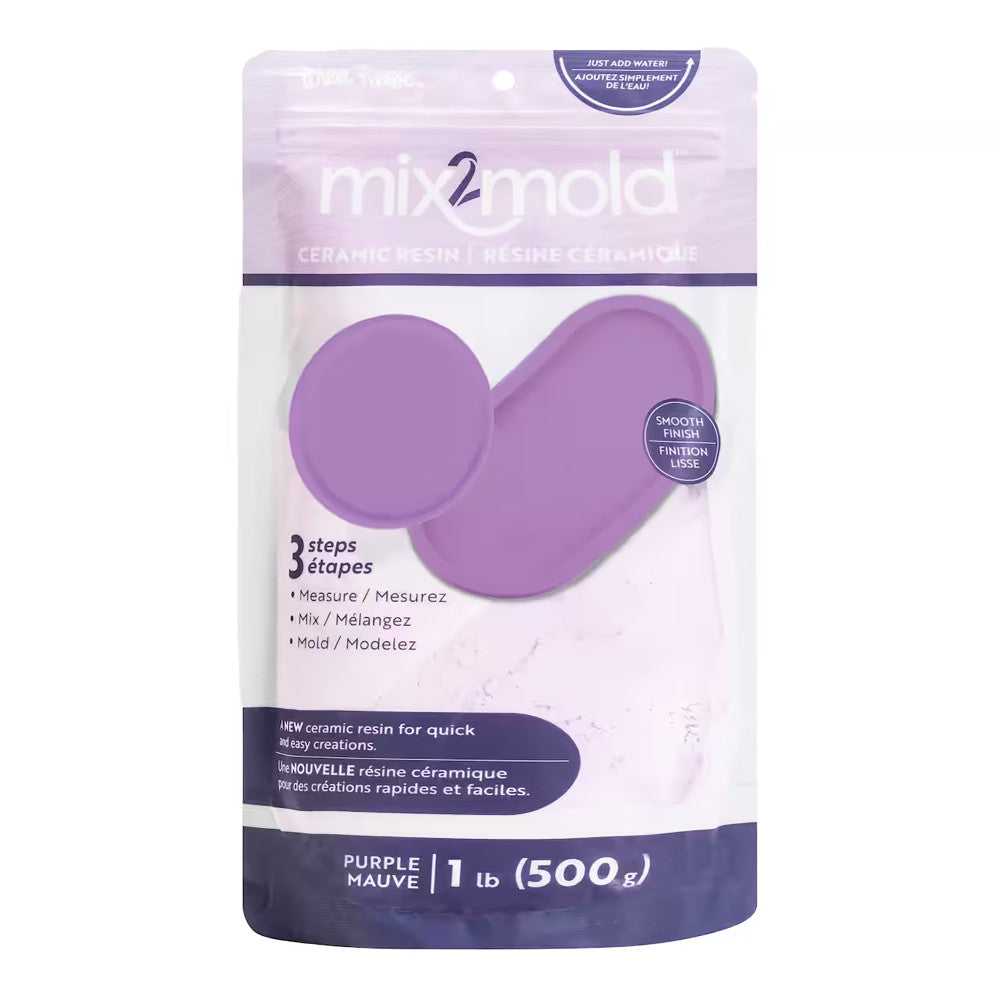 Brea Reese: Mix2Mold Ceramic Resin - Purple Powder 1lb Bag - 500g