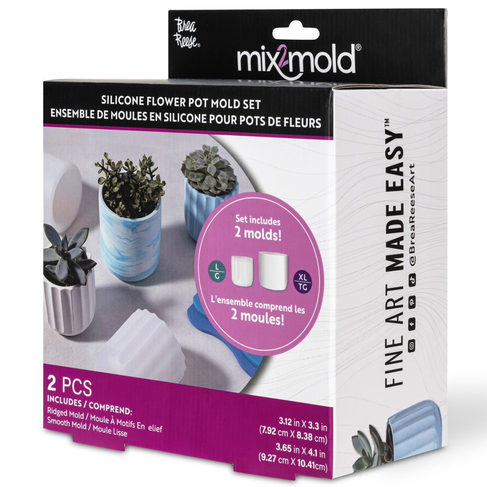 Brea Reese: Mix2Mold Planter Molds Value Set - 2pc