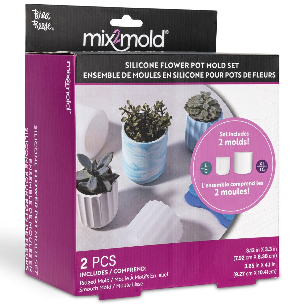 Brea Reese: Mix2Mold Planter Molds Value Set - 2pc