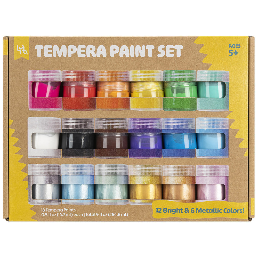 Little Yellow Bicycle: Tempera Paint Set - 12 Bright & 6 Metallic Colors