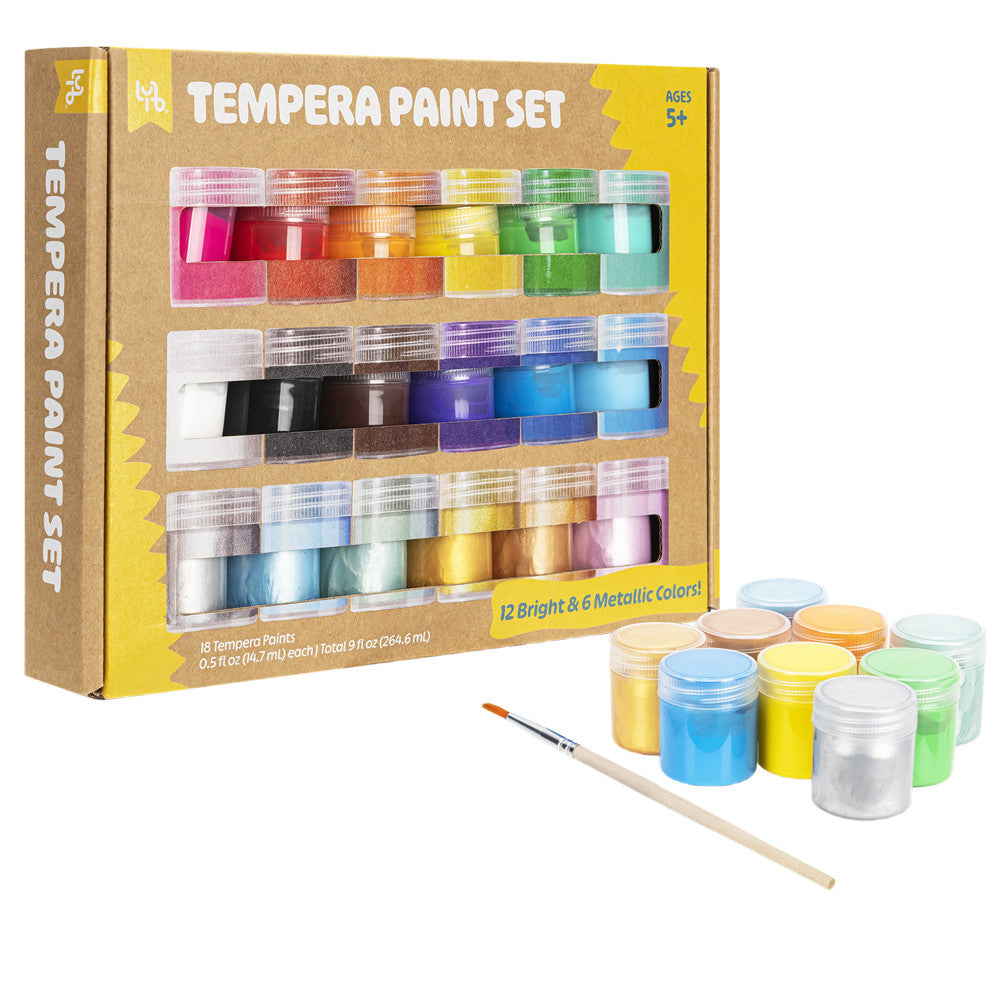 Little Yellow Bicycle: Tempera Paint Set - 12 Bright & 6 Metallic Colors