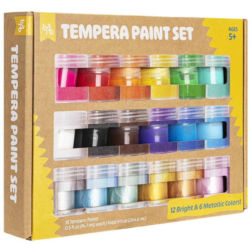 Little Yellow Bicycle: Tempera Paint Set - 12 Bright & 6 Metallic Colors