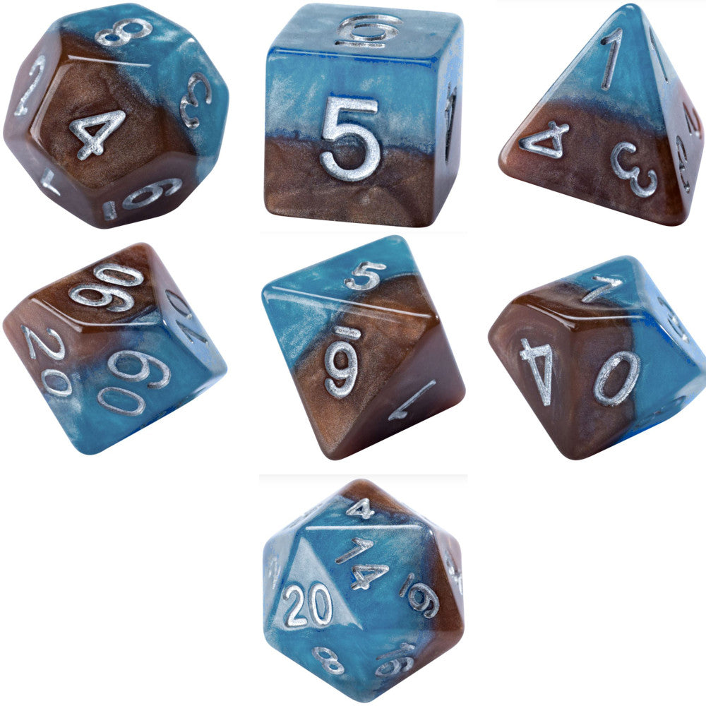 Gate Keeper Games and Dice: Halfsies Dice: Earth Elemental - 7pc Set