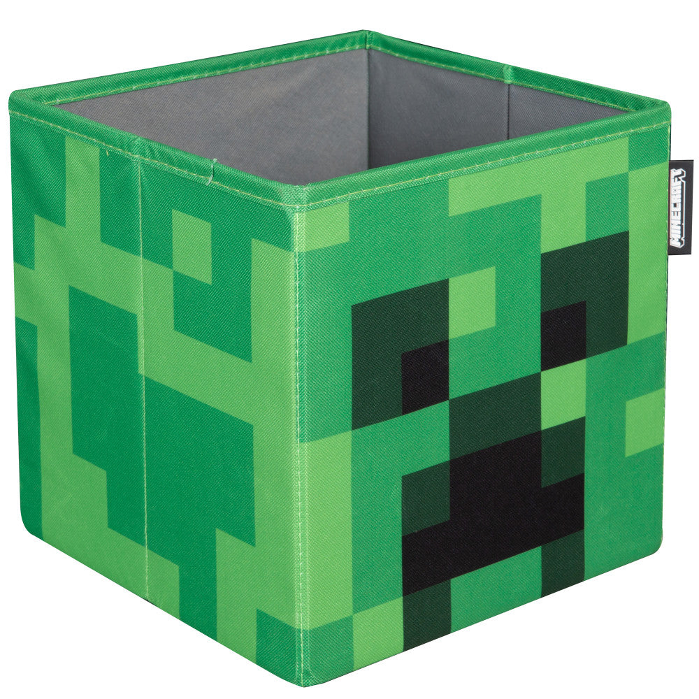 Minecraft: Fabric Storage Boxes: 2pc - Creeper & Crafting Table - 10" Collapsible Cubes