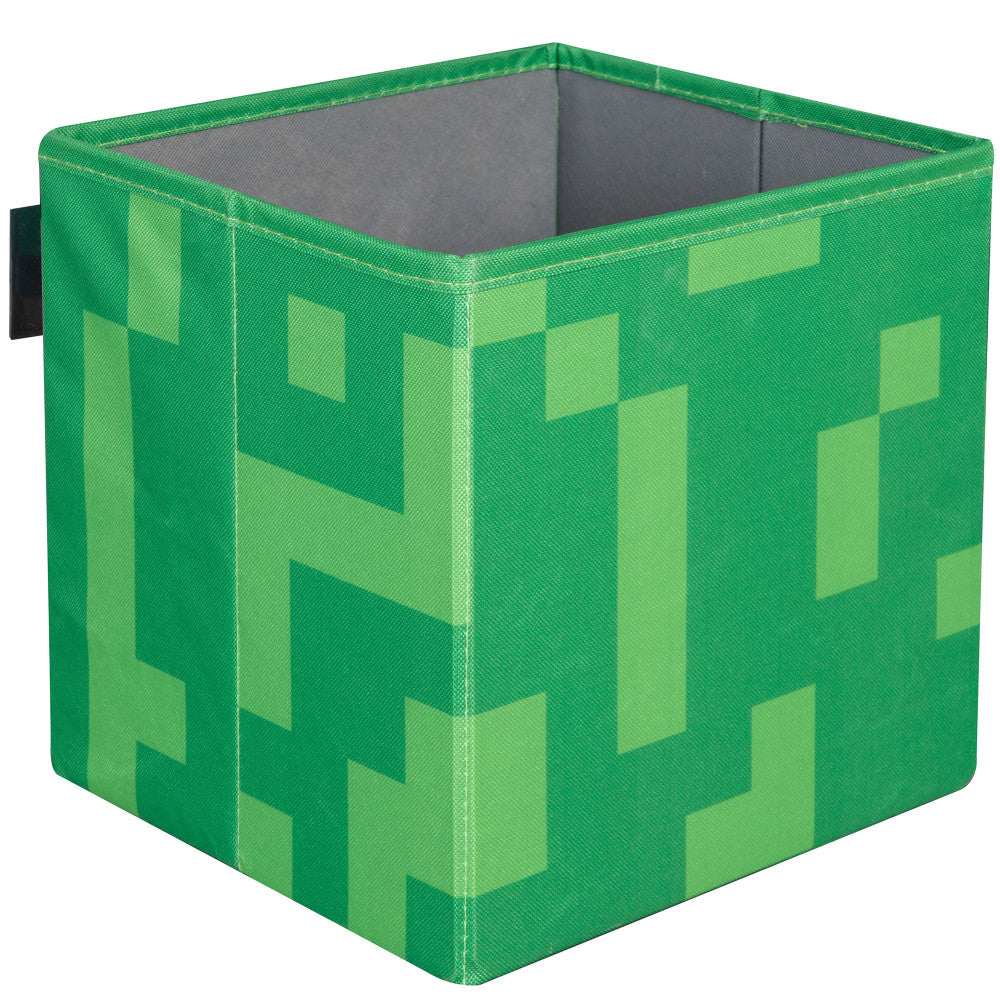 Minecraft: Fabric Storage Boxes: 2pc - Creeper & Crafting Table - 10" Collapsible Cubes