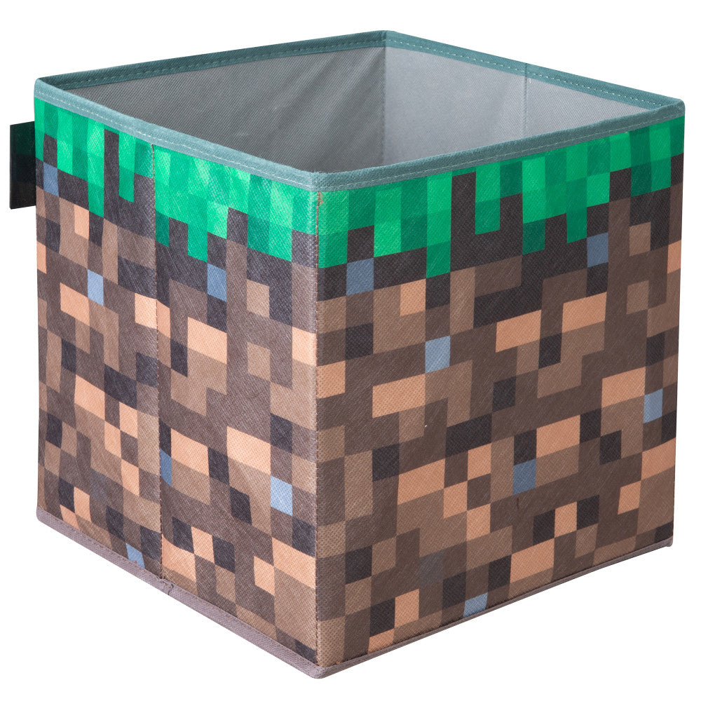 Minecraft: Fabric Storage Boxes: 2pc - TNT & Grass Block - 10" Collapsible Square Cubes