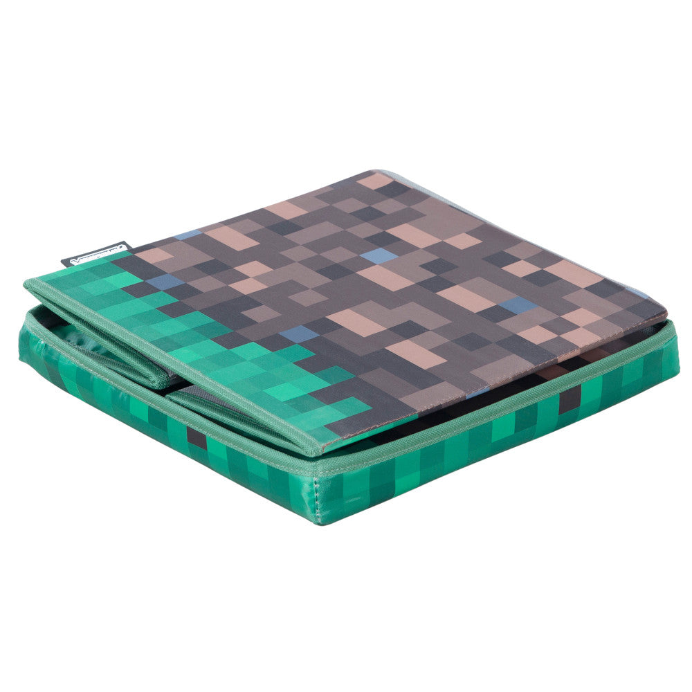 Minecraft: Ottoman - Small - Pixel Grass Block Collapsible Storage w/ Lid