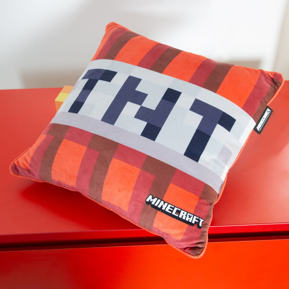 Minecraft: Decorative Cushion - TNT - Red, 14.96" Throw Pillow