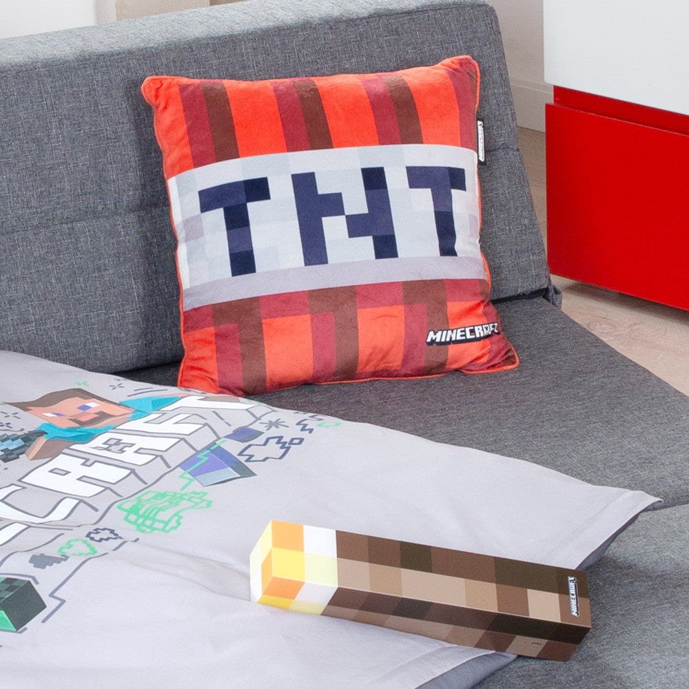 Minecraft: Decorative Cushion - TNT - Red, 14.96" Throw Pillow