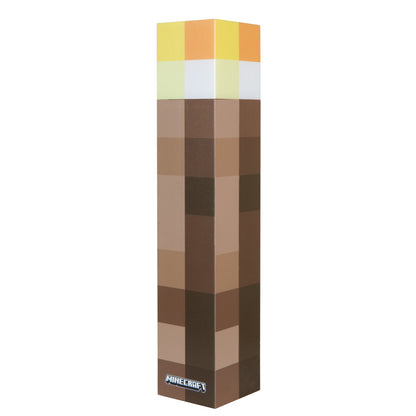 Minecraft: LED Torch - 11" Brownstone Pixels Torch Replica, 4 Light Options