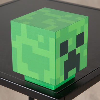 Minecraft: LED Night Lamp - Creeper - 4" Green Pixel Cube Night Light