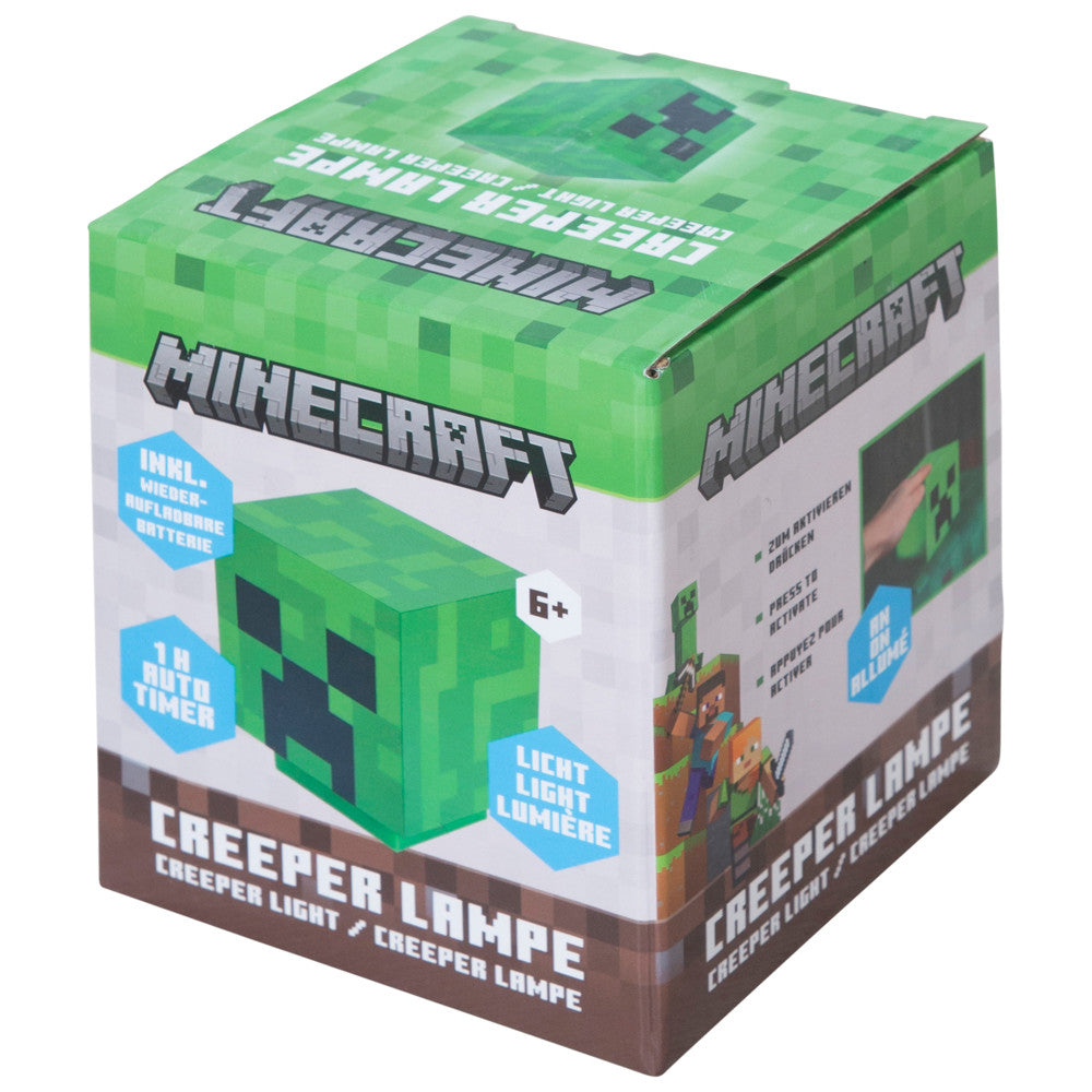 Minecraft: LED Night Lamp - Creeper - 4" Green Pixel Cube Night Light