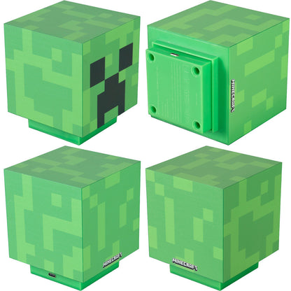 Minecraft: LED Night Lamp - Creeper - 4" Green Pixel Cube Night Light