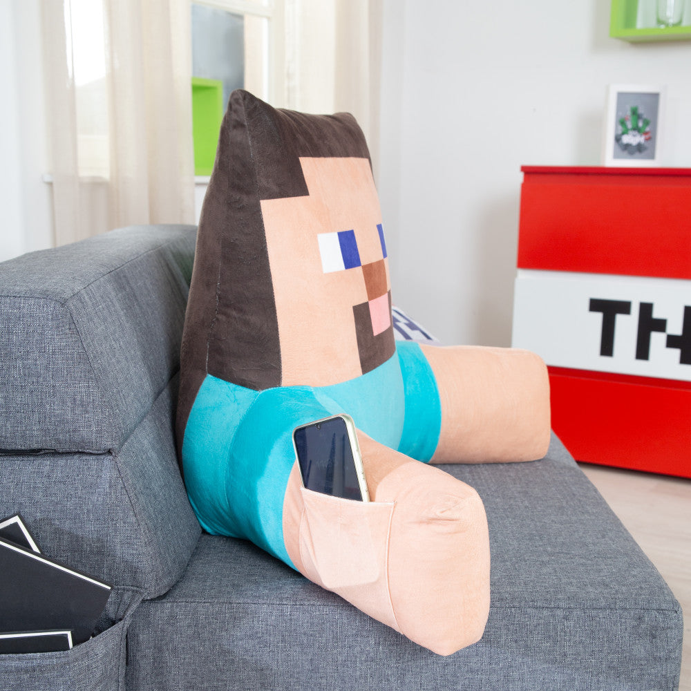 Minecraft: Relax Pillow - Steve - Character Lounge Cushion, Armrests