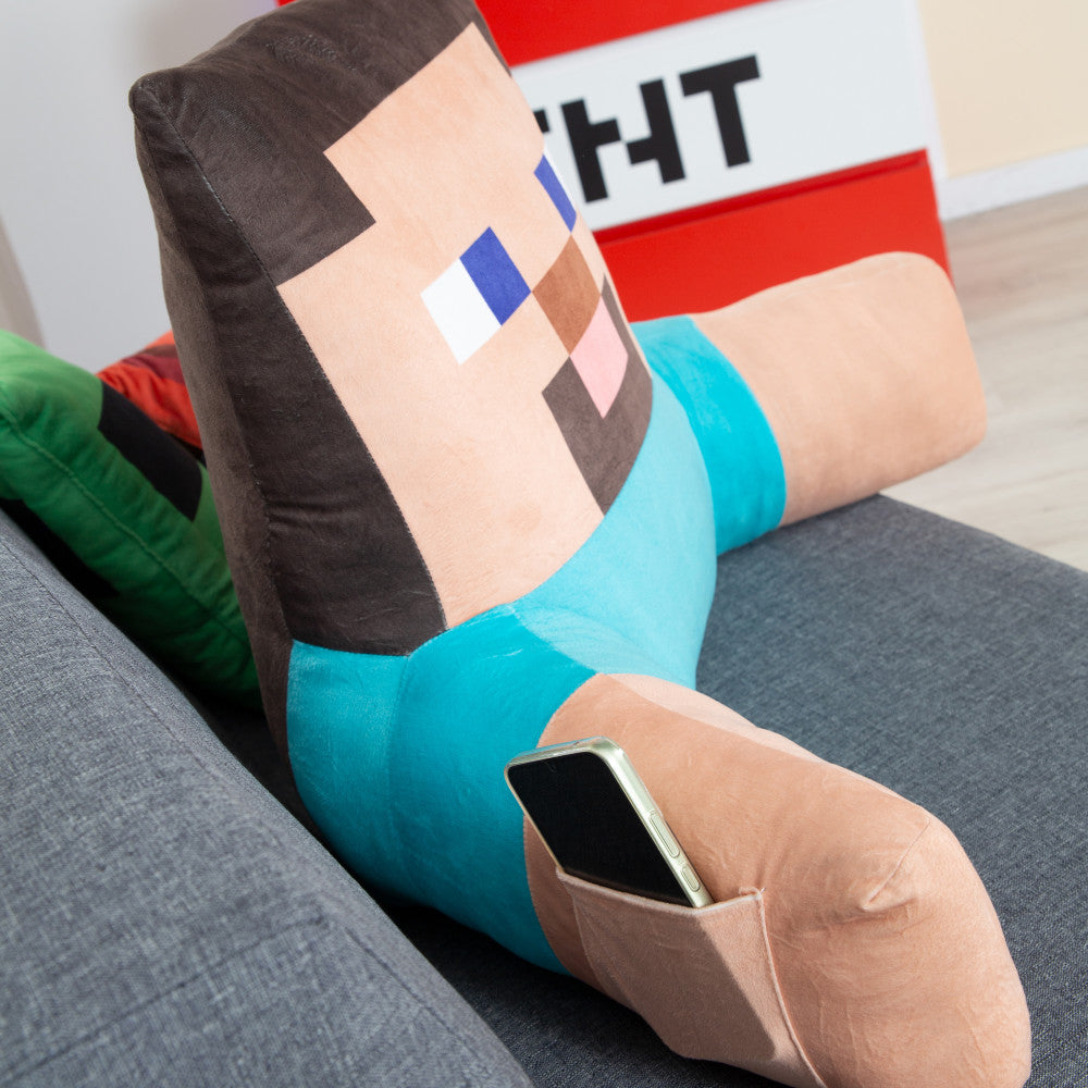 Minecraft: Relax Pillow - Steve - Character Lounge Cushion, Armrests