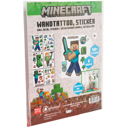 Minecraft: Wall-Clings - 50+ Vinyl Stickers, Wall Decals