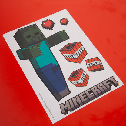 Minecraft: Wall-Clings - 50+ Vinyl Stickers, Wall Decals