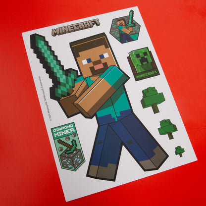 Minecraft: Wall-Clings - 50+ Vinyl Stickers, Wall Decals