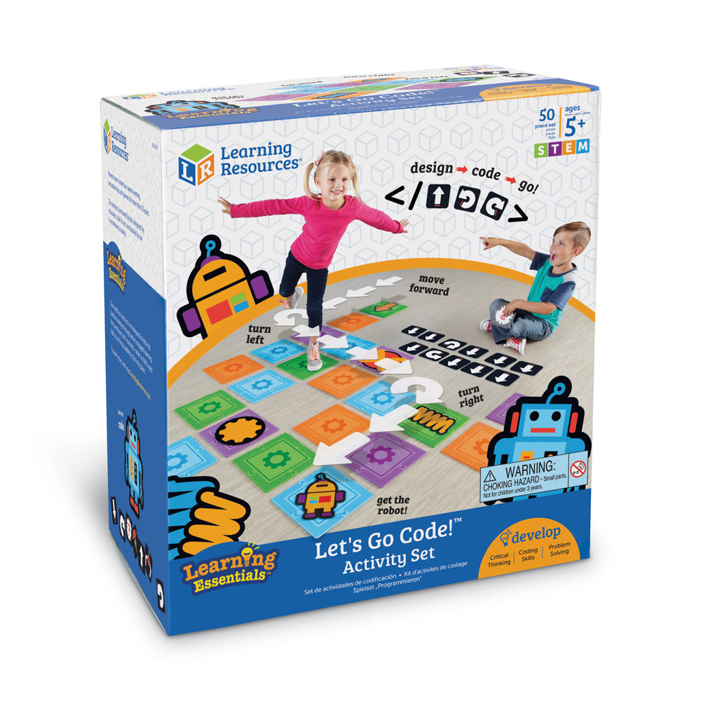 Learning Essentials - Let's Go Code! Activity Set - Interactive Coding for Kids