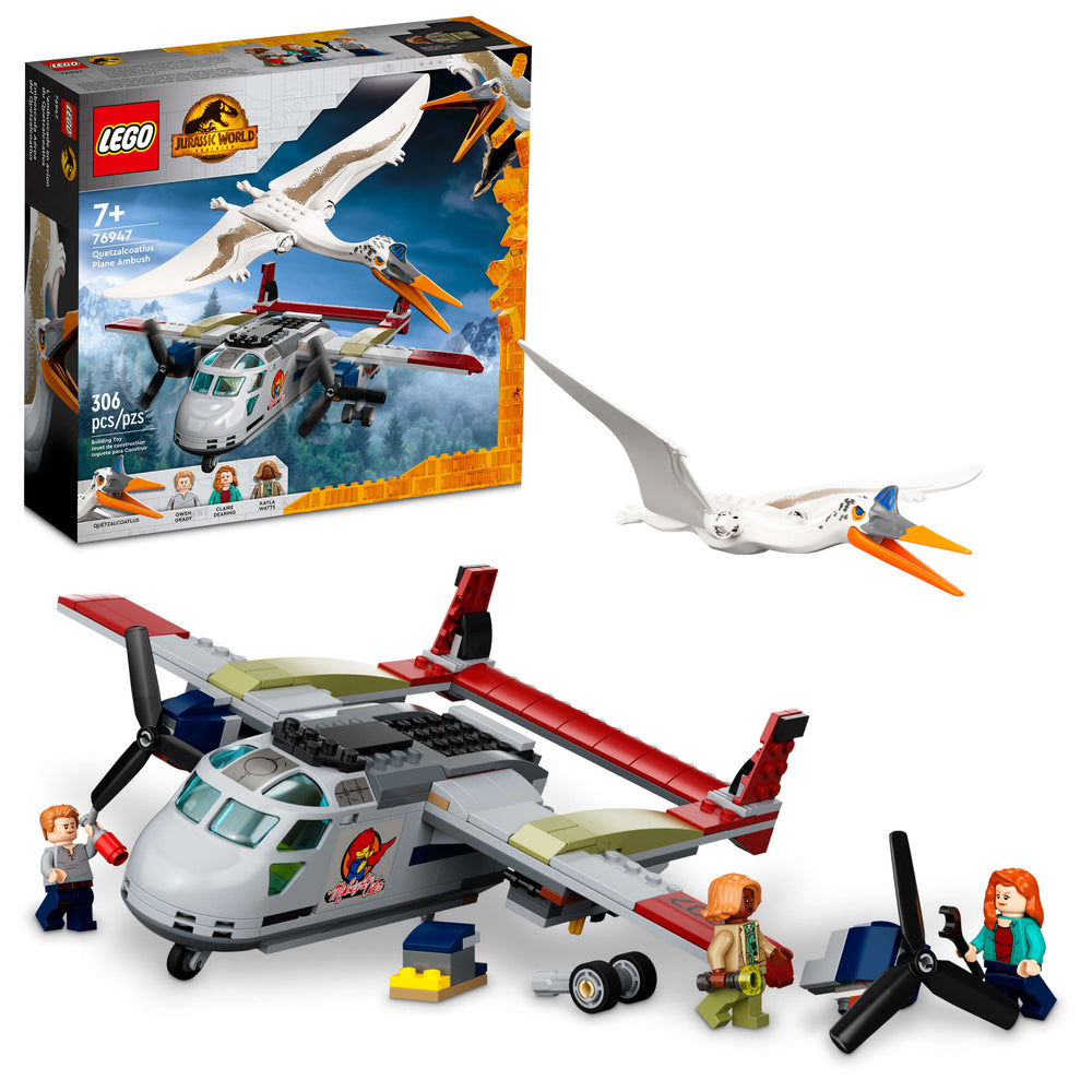 LEGO Jurassic World Quetzalcoatlus Plane Ambush Building Kit - 306 Pieces