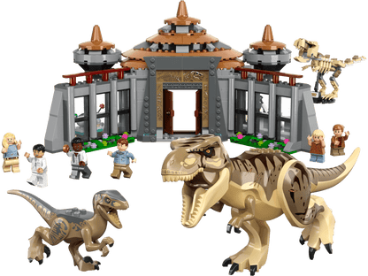 LEGO Jurassic Park Visitor Center: T. rex & Raptor Attack Building Set 76961 - 693 Pieces