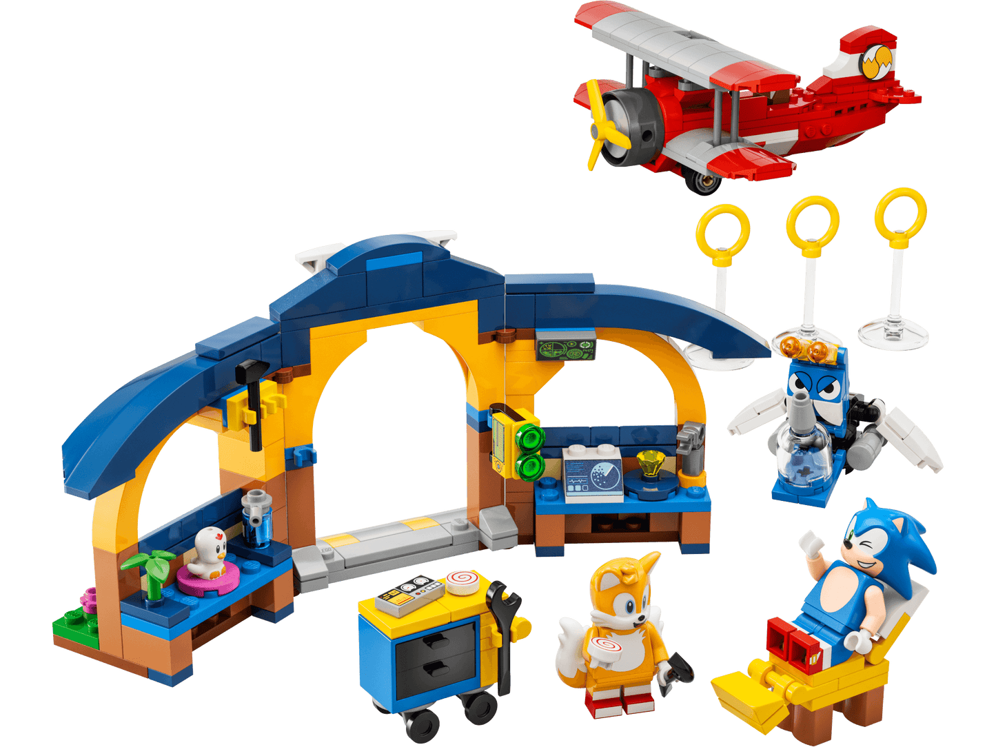 LEGO Sonic the Hedgehog Tails' Workshop and Tornado Plane Building Set - 376 Pieces