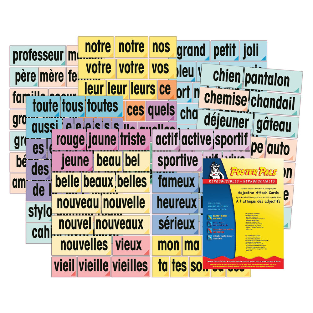 Poster Pals French Adjective Vocabulary Teaching Cards Set