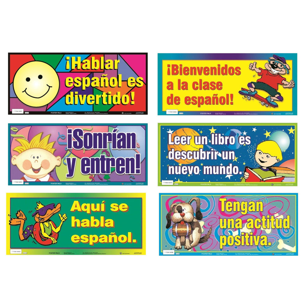 Poster Pals Spanish Language Educational Teaching Posters - Set of 6