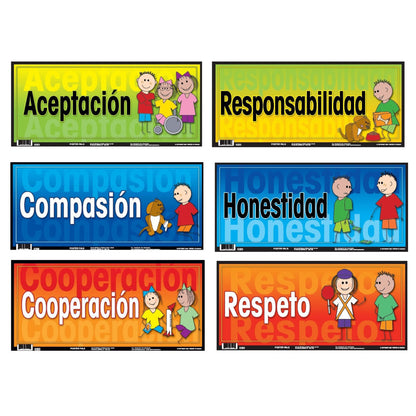 Poster Pals Spanish Character 6-Piece Educational Poster Set