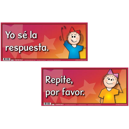 Poster Pals 12-Piece Spanish Language Teaching Anchor Phrase Posters Set