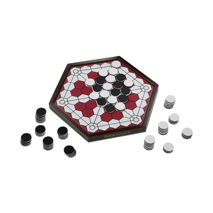 HEXOVER Strategy Board Game with Reversible Disks