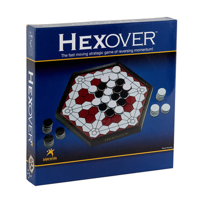 HEXOVER Strategy Board Game with Reversible Disks