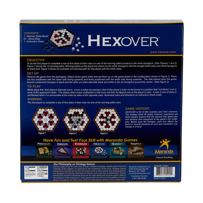 HEXOVER Strategy Board Game with Reversible Disks