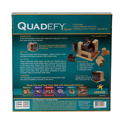 QUADEFY Strategy Board Game by Front Porch Classics